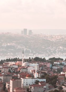 a view of a city and a body of water