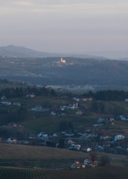a view of a small town in the distance